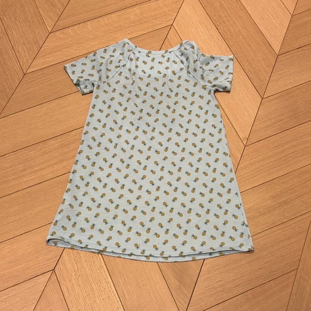 Disney Kids Pineapple Print Nightgown with Stitch Graphic - Light Blue size 7/8 - Picture 4 of 4